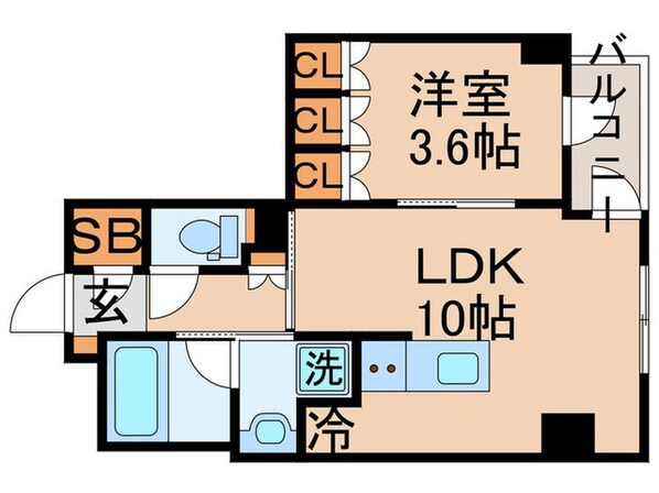 クリオラベルヴィ新富町の物件間取画像